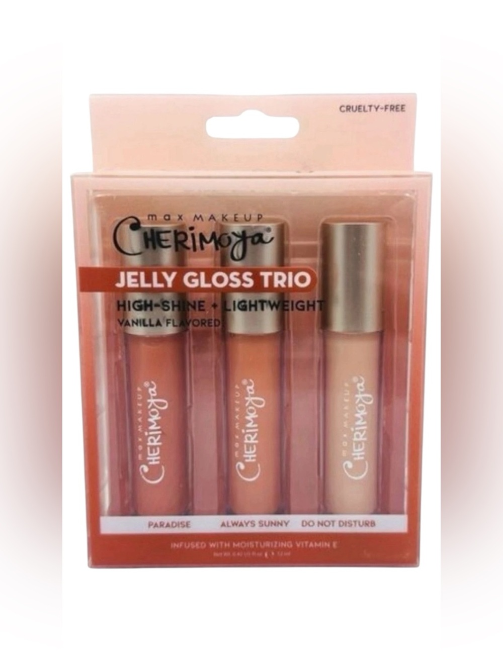 Max Makeup New Cherimoya Jelly Lipgloss Trio Set